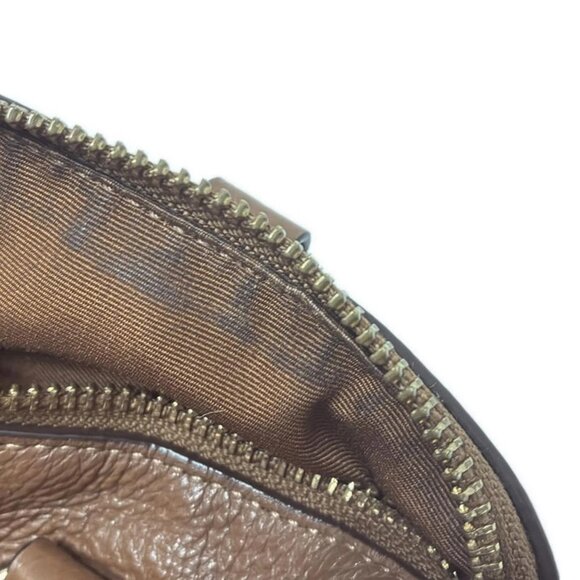 Auth COACH Pebbled Leather Bennett Mini Satchel F36677 Brown Leather - Handbag - Picture 7 of 10